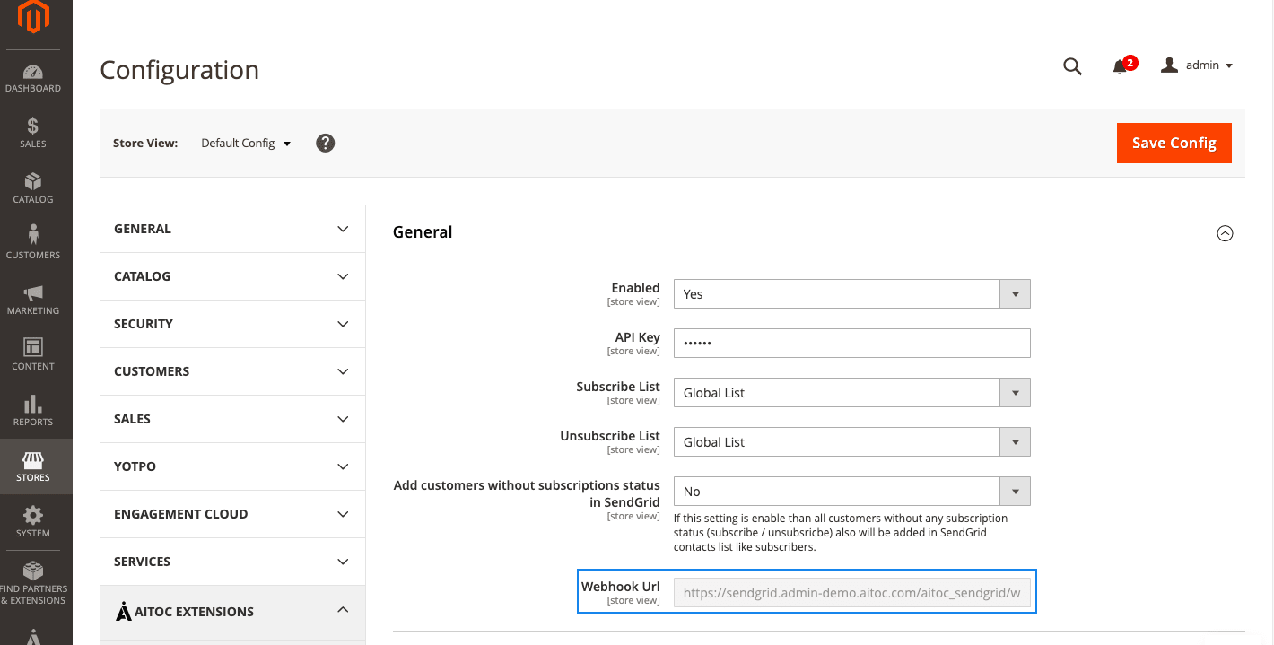Magento Admin Panel